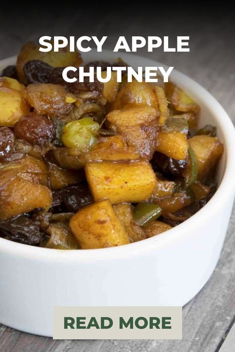 Spicy Apple Chutney Apple Chutney Recipe, Spicy Desserts, Spicy Ketchup, Apple Chutney, Jalapeno Recipes, Food Resources, Condiment Recipes, Chutney Recipe, Spicy Snacks