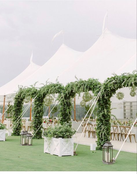 Id probably like to add a few florals, but dkesnt need to be many Tent Entrance, Provence Wedding, Tented Wedding, Greenery Decor, Wedding Reception Inspiration, Wedding Inside, Wedding Tent, Luxury Destination Wedding, Sailing Outfit