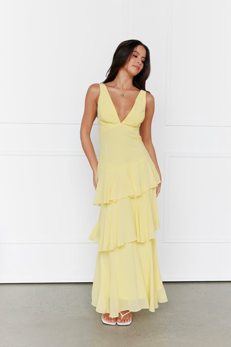 Our Penelope dress is the perfect mix of subtle and sexy. Its V-neck plunge is flattering for all body types, while the ruffles are sure to add a fun flair. Make sure to tag our Instagram @littlejcboutique. Details: - V Neckline - Halter Neck W/ Tie - Maxi length - Invisible Back Zipper - Flowy Ruffled Skirt Line - Low Back - 100% Polyester -Model wears size 6 Height - 5,3 (160cm)Bust - 78cm Waist - 59cmHips - 91cm Female Clothes, Ruffled Skirt, High Waist Fashion, Linen Pants Women, Hoco Dresses, Ruffle Skirt, Dress Party, Women Dress, Dance Dresses