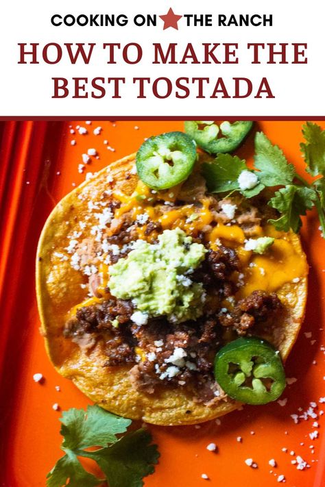 Learn how to make a Mexican tostada “great” by using the right textures and ingredients. Tostadas … fast, fun, fresh and infinitely versatile. And learning how to make a homemade tostada shell will turn that tostada experience into a true fiesta. Best tostada recipe. Recipes With Tostadas, Best Tostada Recipe, Tostadas Recipes, Tostada Recipe, Easy Mexican Dishes, Roasted Tomatillo Salsa, Tostada Recipes, Family Breakfast Recipes, Southwestern Recipes