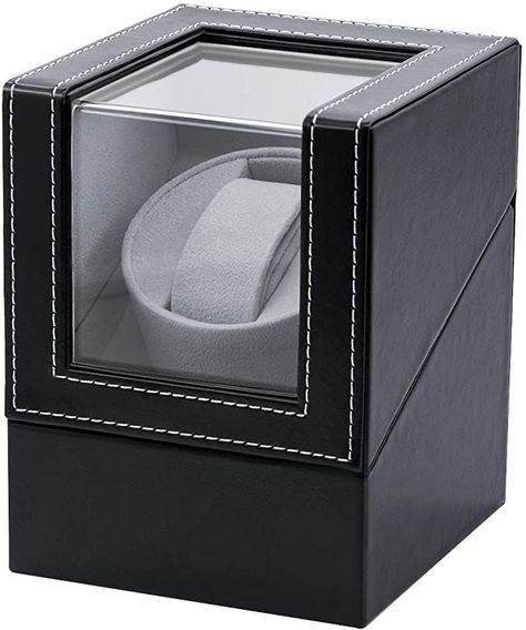 High-Quality PU leather and acrylic organic glass window, comes with a elegant leather box that leaves off a premium impression.Soft interior has been applied to protect your watch and avoid scratches,Adjustable pillow in the middle fits different-sized watches.. Automatic Watch Winder, Watch Gift Box, Phone Store, Watch Winders, Jewelry Organizer Storage, Cheap Watches, Watch Display, Women Jewellery, Watch Winder