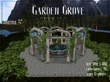 Second Life Marketplace - [AE] Garden Store - Garden Grove Bloxburg Garden Layout, Bloxburg Courtyard, Outdoor Ideas Bloxburg, Garden Design Bloxburg, Bloxburg Fountain Ideas, Bloxburg Fountain, Bloxburg House Garden, Green House Bloxburg, Unique Bloxburg Build Ideas