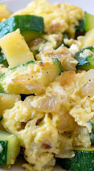 Zucchini and Eggs (Cocozelle) Scrambled Egg Zucchini, Squash Egg Casserole, Zucchini Scrambled Eggs, Zucchini With Eggs Recipe, Eggs Zucchini Breakfast, Zucchini Breakfast Ideas, Eggs And Zucchini Recipe, Squash And Eggs Recipes, Zucchini Eggs Recipes