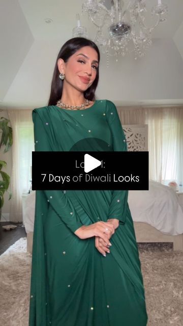 Megha Rao on Instagram: "Kicking off 7 Days of Diwali Looks with the 5 Second Sari from @holichicbymegha 

Perfect for: Galas, Parties
Dress Code: Formal / Black Tie Optional, Black Tie

Accessories @blossomboxjewelry (code Megha10)" Dress For Diwali, Dress Code Formal, Diwali Look, Party Dress Codes, Black Tie Optional, Diwali Party, Indian Style, Tie Accessories, Dress Code