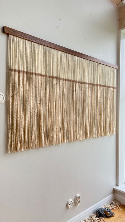 Died Macrame Wall Hanging, Dipped Macrame Wall Hanging, Dip Dye Yarn Hanging Diy, Macrame Dyed Wall Hanging, Dip Dyed Macrame Wall Hanging, Dip Dyed, Dip Dye, Macrame Wall, Macrame Wall Hanging