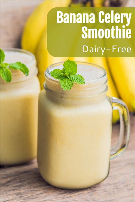 Smoothie With Celery, Aip Smoothie, Celery Smoothie Recipes, Sneak In Veggies, Celery Peanut Butter, Ulcer Diet, Paleo Smoothies, Celery Smoothie, Free Smoothie Recipes