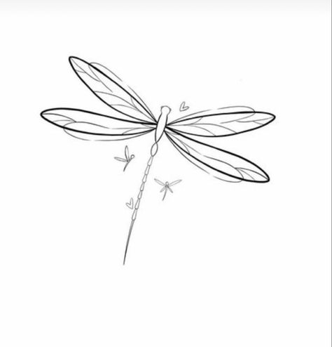 Dragon Fly And Flower Tattoo, Dragonfly Outline Tattoo, Dragon Fly Drawing, Dragonfly Outline, Dragonfly Drawing, Fly Drawing, Dragonfly Tattoo, Dragon Fly, Little Dragon