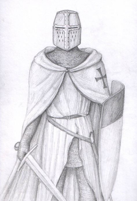 Avengers Painting, Knight Drawing, Hairstyles Drawing, Medieval Drawings, Armor Drawing, Crusader Knight, Japan Tattoo Design, Patriotic Art, Figure Sketching