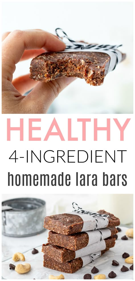 Homemade Lara Bars, Lara Bars Recipe, Homemade Larabars, Perfect Snacks, Easy Bar Recipes, Healthy Snack Bars, The Best Snacks, Protein Bars Homemade, Lara Bars