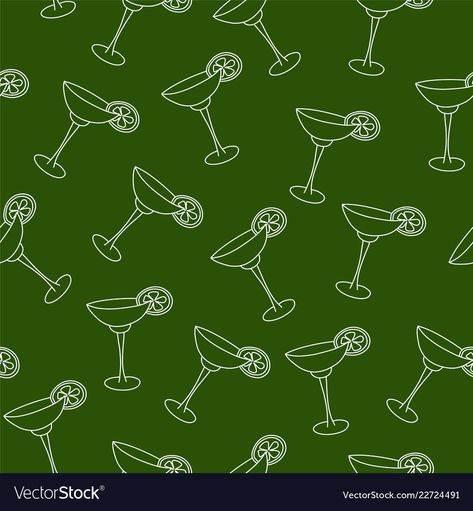 Cocktail Illustration, Visual Elements, Margarita Cocktail, Textile Print, Easy Cocktails, Pattern Seamless, Cocktail Glass, Menu Restaurant, Experiential