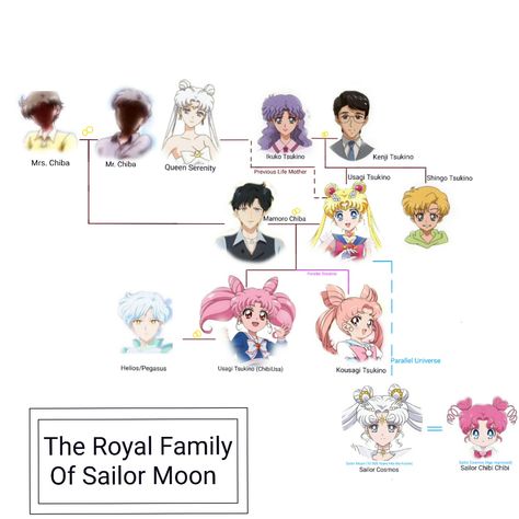 The entire Canon family three of Sailor Moon and her family, including official parallel universes. Sailor Moon Another Story, Sailor Moon Male Characters, Parallel Sailor Moon, Sailor Moon Family Tree, Sailor Moon Ships, Sailor Moon And Mars, Saloir Moon, Sailor Moon Naoko Takeuchi, Sailor Moon Official