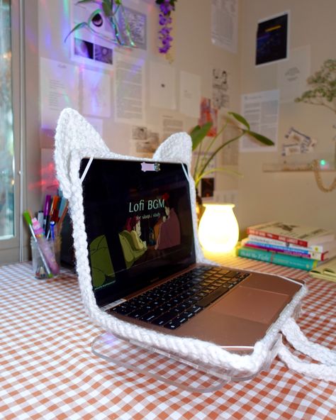 Laptop Knitted Cover, Laptop Cover Crochet Pattern, Crochet Computer Case Pattern, Crochet Keyboard Wrist Rest, Crochet Computer Chair Cover, Crochet Chromebook Cover, Crochet Bag For Laptop, Crochet Switch Accessories, Crocheted Laptop Case