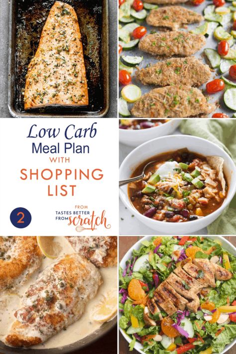 Low Carb Meal Plan (2) | - Tastes Better From Scratch Meals Low Carb, Pre Made Meals, Healthy Kid Friendly Meals, Healthy Low Carb Dinners, Tastes Better From Scratch, Low Carb Meal, Low Carb Meal Plan, Family Meal Planning, Free Meal Plans