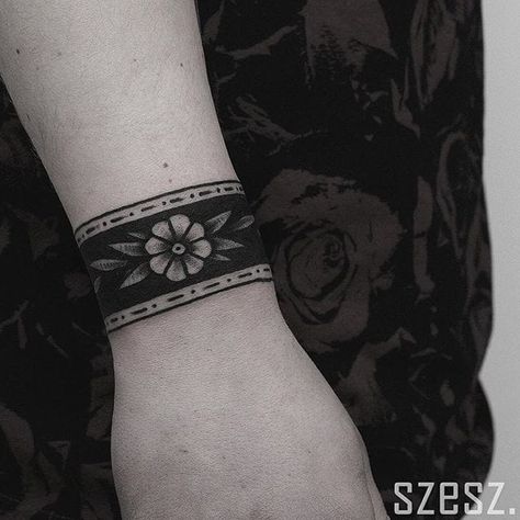 Wrist Band Tattoo, Armband Tattoos For Men, Cuff Tattoo, Armband Tattoos, Arm Band Tattoo, Tattoo Bracelet, Tattoo Stencil, Band Tattoo, Blackwork Tattoo