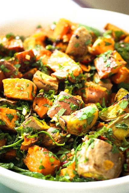 Kumara Salad with Coriander Lime Dressing Kumara Salad, Whole30 Sweet Potato, 40 Aprons, Whole30 Dinner, Lunch Sides, Sweet Potato Salad, Whole30 Dinner Recipes, Crispy Sweet Potato, Whole30 Dinners