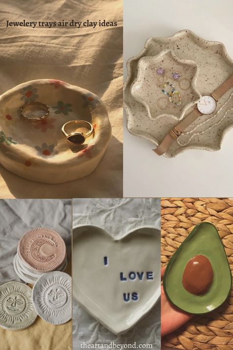 Clay Project Ideas, Diy Incense Holder, Diy Spring Crafts, Diy Air Dry Clay, Ring Display, Air Dry Clay Projects, Display Jewelry, Sculpey Clay, Pottery Workshop