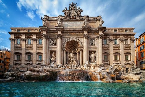 Fontana di Trevi, Italy Fountain In Rome, The Trevi Fountain, Greek Temple, Italy Landscape, Msc Cruises, Eternal Beauty, Egyptian Pyramids, The Statue Of Liberty, Trevi Fountain