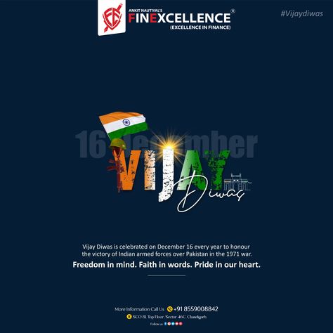 Vijay Diwas is celebrated on December 16 every year to honour the victory of Indian armed forces over Pakistan in the 1971 war. On the day, India pays homage to all the soldiers who defended the nation. #vijaydiwas #vijaydiwas16december #1971war #vijaydiwas🇮🇳 #indianfreedomfighter #india #indian #vijay #indiansoldiers #indianarmy #love #insta Vijay Diwas 16 December, Indian Armed Forces, Vijay Diwas, Indian Freedom Fighters, 16 December, Indian Army, Armed Forces, Victorious, Soldier