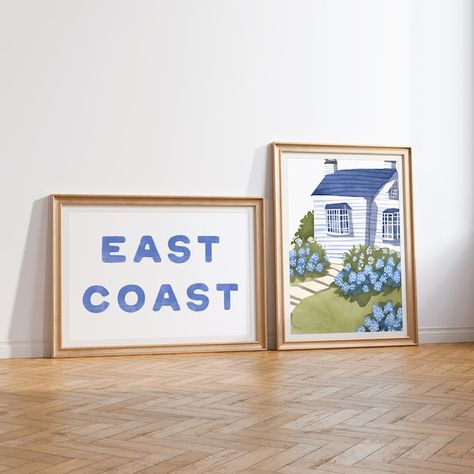 Coastal Preppy Prints - Etsy Costal Grandma Apartment, Coastal Grandmother Artwork, East Coast Home Decor, East Coast Room Decor, Fun Bedroom Art, East Coast Wall Art, Coastal Grandma Room Decor, Nantucket Wall Art, Coastal Bedroom Art