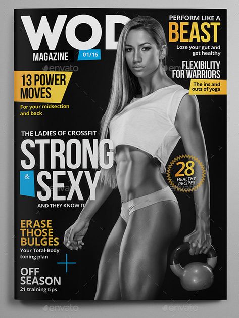 Fitness Magazine Cover Template Total Body Toning, Magazine Cover Template, Fitness Planner Printable, Weight Gain Meal Plan, Cover Templates, Healthy Weight Gain, Cool Magazine, Fitness Magazine, Toned Body