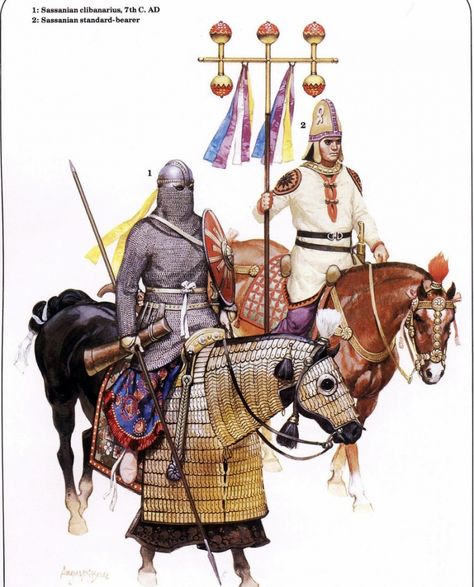 Sassanid Persian cavalryman c.600 AD Horse Archer, Persian Warrior, Warriors Illustration, Historical Warriors, Hellenistic Period, Greek Warrior, Ancient Persia, Rome Antique, Empire Romain