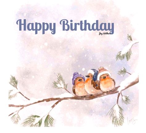 Winter Birthday Greetings, Winter Birthday Wishes, Anniversary Greetings, Birthday Posts, Happy Birthday Wishes Cards, Happy Birthday Fun, Winter Birthday, Birthday Cards For Friends, Birthday Wishes Cards