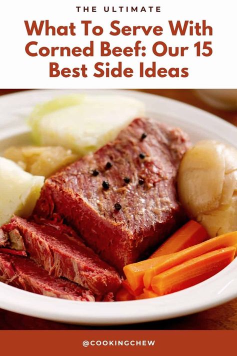 Corned Beef, that distinctive, briny dish that goes so well with potatoes and cabbage. Here's What To Serve With Corned Beef: Our 15 Best Side Ideas for a few unexpected twists. Corned Beef And Cabbage With Guinness, Corn Beef And Cabbage Recipe Crock Pot Beer, Crockpot Corned Beef And Cabbage Easy With Beer, Corned Beef Guinness Crock Pot, Corned Beef And Cabbage Guinness Recipe, Guinness Corned Beef Slow Cooker, Corned Beef Recipes Slow Cooker Guinness, Cornedbeef And Cabbage Oven, Guinness Corned Beef And Cabbage