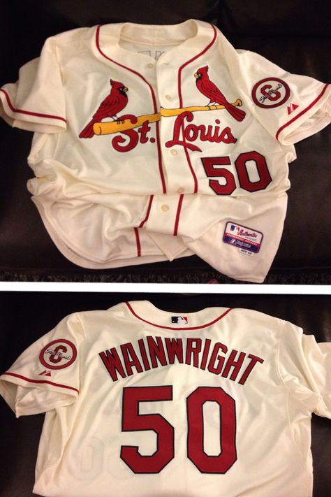 St. Louis Cardinals 2013 Alternate w/Stan Musial memorial patch - Adam Wainwright Adam Wainwright, Custom Fitted Hats, Streetwear Tshirt Design, Clothing Store Displays, Jersey Baseball, Concept Clothing, Base Ball, Street Fashion Men Streetwear, Fashion Photography Inspiration