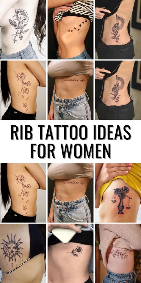 Stunning Rib Tattoo Ideas for Women: Small, Unique, and Meaningful Art Designs for the Side Unique Side Tattoos, Side Burn Tattoos For Women, Tats Quotes, Side Tats, Rib Tattoo Ideas, Female Side Tattoo, Burn Tattoo, Small Rib Tattoos, Side Tattoos Women