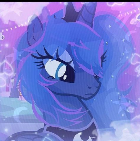 Pretty Mlp Characters, Mlp Profile Picture, Mlp Scenecore, Luna Pfp Mlp, Mlp Carousel, Mlp Halloween Pfp, Princess Luna Pfp, Mlp Main 6, Princess Luna Fanart