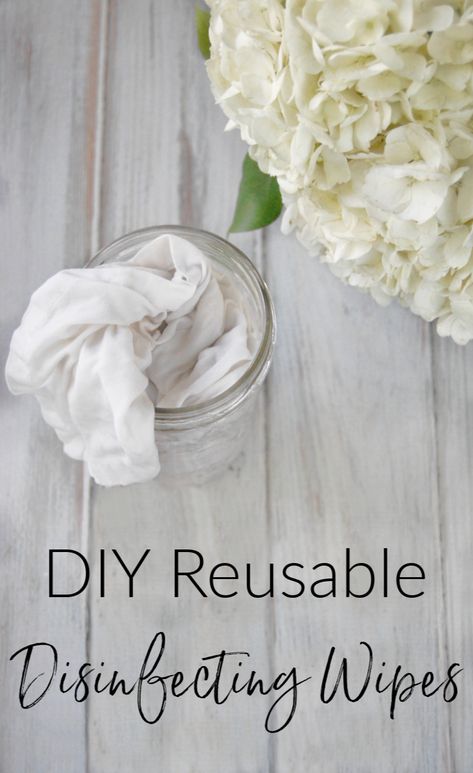 Learn how to make your own DIY reusable disinfecting wipes. Save money, avoid scary ingredients, and save some trees since they are reusable! Reusable Disinfecting Wipes, Natural Hand Sanitizer, Disinfectant Spray, Glass Storage Containers, Disinfecting Wipes, Reusable Wipes, Holistic Remedies, Natural Parenting, Natural Cleaners