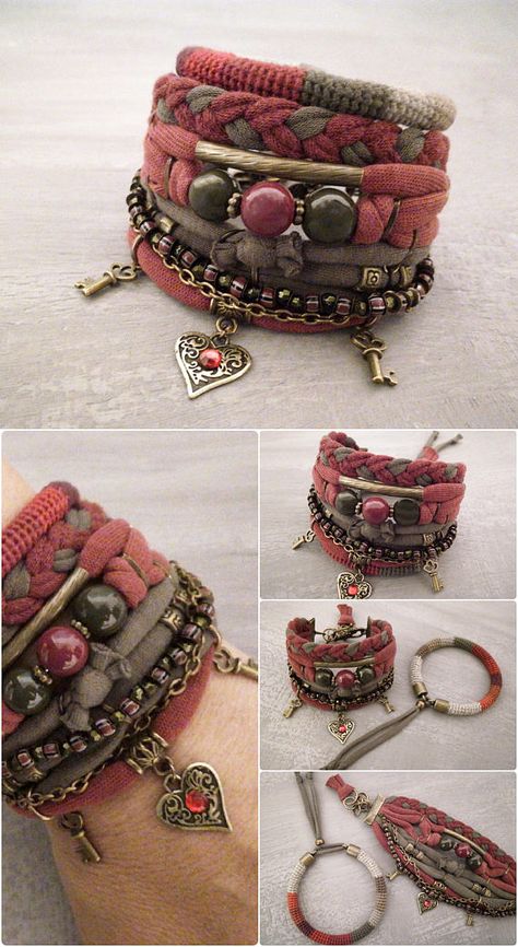 Boho Gypsy Bracelet Claret Olive Bohemian Bracelet Multiple - We've got something KOOL just 4 Boho-Chics! These literally go viral! Check them out! :-) Hantverk Diy, Ethno Style, Hippie Bracelets, Chic Bracelet, Bangles Making, Tassel Bracelet, Swarovski Necklace, Bohemian Bracelets, Hippie Jewelry