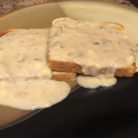 Cream Of Tuna On Toast, Cream Tuna On Toast Recipe, Tuna Gravy, Creamed Tuna On Toast, Tuna On Toast, 1950 Recipes, Creamed Tuna, 310 Recipes, Open Faced Sandwich Recipes