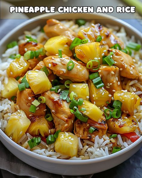 Sweet and Savory Pineapple Chicken and Rice – Foodyhealthylife Pineapple Chicken And Rice Crock Pot, Pineapple Chicken And Rice, Chicken Broccoli Divan, Ip Chicken, Buffalo Chicken Tenders, Pineapple Chicken Recipes, Vegetable Stir Fry Recipe, Chicken And Rice Dishes, Chicken Over Rice