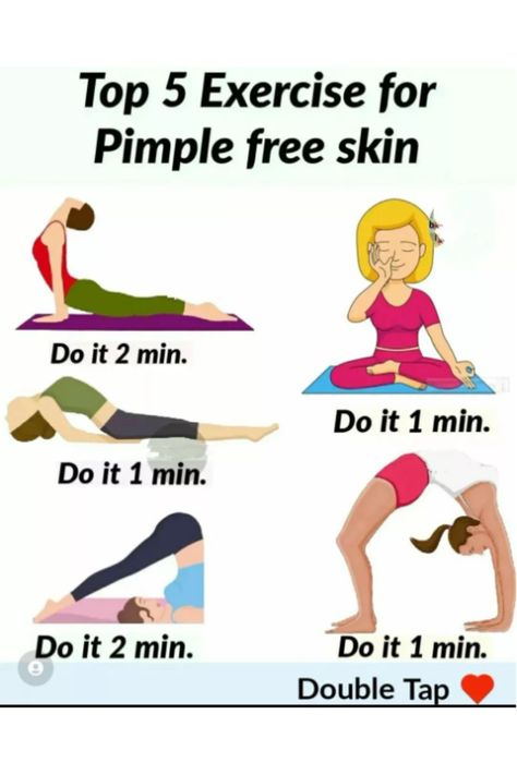 TOP  5 EXERCISE FOR PIMPLE FREE SKIN Under The Skin Pimples, Pimple Free Skin, Quick Yoga, Woman Health, Pimples Under The Skin, Yoga Facts, Morning Yoga Routine, Face Yoga Exercises, Daily Yoga Workout