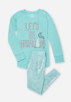 Mermaid Tee and Leggings Pajama Set Mermaid Couture, Justice Pajamas, Mermaid Pajamas, Teen Stores, Clothes For Girls, Fabulous Clothes, Girls Outfits, Tween Outfits, Current Fashion Trends