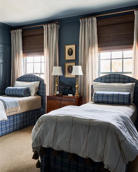 Bedroom English Country, Ralph Lauren Bedroom English Country, Tori Rubinson, Ralph Lauren Bedroom, Big Boy Bedrooms, Twin Beds, Boy Bedroom, Southern Home, Big Boy Room