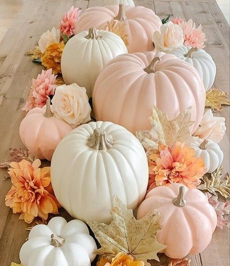 Harvest Ideas, Pumpkin Theme Baby Shower, Lil Pumpkin Baby Shower, Pumpkins And Flowers, Pink Pumpkin Baby Shower, Pumpkin 1st Birthdays, Halloween Decor Diy, Autumn Pumpkins, October Baby