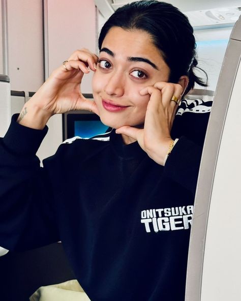 Here's Rashmika giving us a tutorial in positivity 💖 She just loves spreading love and happiness all around ✨ Well, we could all take a lesson from Rashmika, right? [Rashmika Mandanna, Bollywood actress, Celeb news, Celeb updates, Bollywood updates, Bollywood fans, Bollywood gossip, Bollywood actor, mamaraazzi] Rashmika Mandanna, Beauty Places, Bollywood Updates, Bollywood Gossip, Love And Happiness, Onitsuka Tiger, Bollywood Actors, Actress Photos, Bollywood Actress