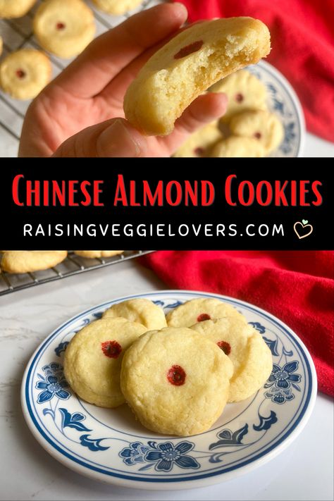 Chinese Almond Cookies (Hawaiian Style) Festive Cookie Recipes, Hawaiian Cookies, Chinese Almond Cookies, Almond Meal Cookies, Classic Cookies Recipes, Hawaii Food, Hawaiian Food, Almond Cookies, Foodie Recipes