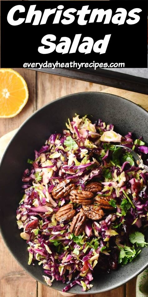 Christmas Coleslaw Recipes, Christmas Coleslaw, Christmas Slaw, Winter Coleslaw, Coleslaw Salad Recipe, Red Cabbage Slaw Recipes, Cabbage Slaw Recipes, Holiday Salad, Inflammation Recipes