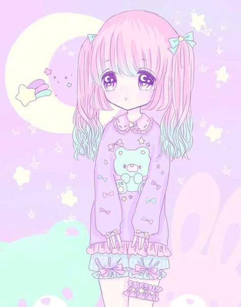 Fairy Kei Art, Pastel Goth Art, Scene Girl, Pastel Kawaii, Kawaii Illustration, Kawaii Doodles, Kawaii Chibi, Kawaii Wallpaper, Pastel Art