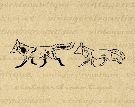 Running Fox Drawing, Fox Illustration Vintage, Fox Running Tattoo, Running Fox Tattoo, Foxes Illustration, Stolen Heir, Fox Sketch, Fox Running, Fox Images