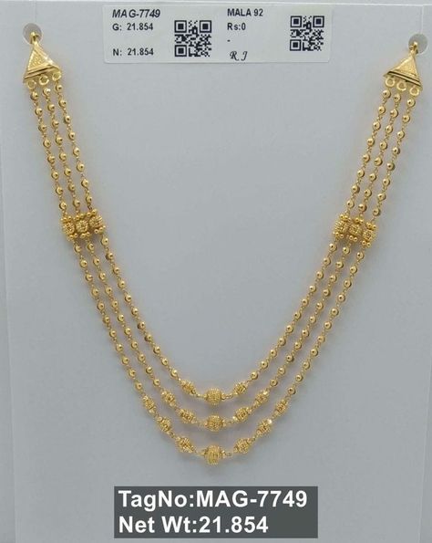 Steps Chain Models, Chandra Haram, New Gold Jewellery Designs, Gold Mangalsutra, Dressing Style, Layer Necklace, Gold Jewelry Simple, Jewelry Simple, Ball Necklace