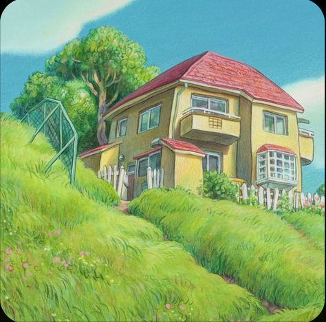 Ghibli Ponyo, Studio Ghibli Poster, Ghibli Anime, Case Studio, Personajes Studio Ghibli, Studio Ghibli Background, Ghibli Artwork, Studio Ghibli Movies, Countries In The World