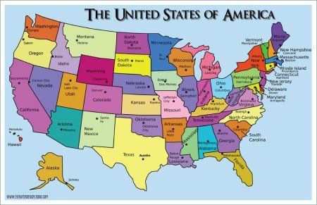 States at a Glance | catnipoflife‘s sister site Awakenings began a journey in January across the United States focusing each month on the state(s) that was admitted to the union during that month. Now six months into the year 23 states have been visited. Some of these have been Scooped onto catnip but not all. What is the idea behind this journey you might be wondering? State Capitals Quiz, States Capitals, Map Quiz, America Washington, States And Capitals, Map Worksheets, America Map, United States Map, State Capitals