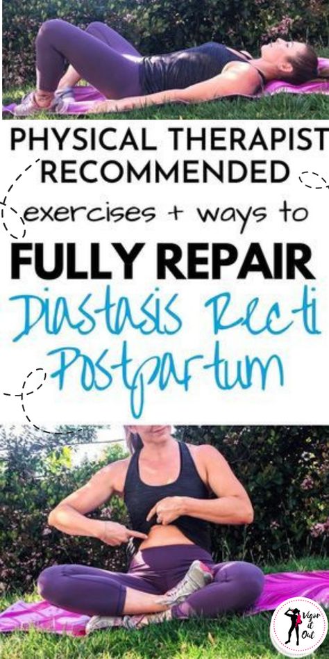 Diastasis Recti Repair, Postpartum Workout Plan, Healing Diastasis Recti, Post Baby Workout, Pregnancy Hacks, Diastasis Recti Exercises, Post Pregnancy Workout, Physical Therapy Exercises, Baby Workout