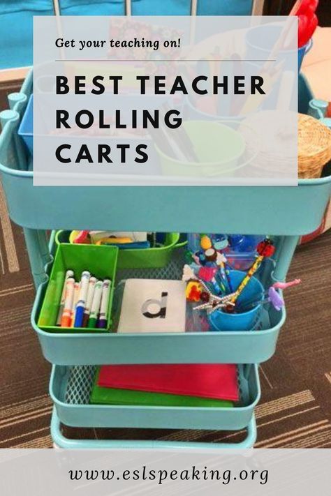 3 Tier Rolling Cart Ideas Classroom, Floating Teacher Cart, Teaching From A Cart, Traveling Teacher Cart, Teacher Rolling Cart, Teacher Cart, Recess Games, Speaking Games, Rolling Carts