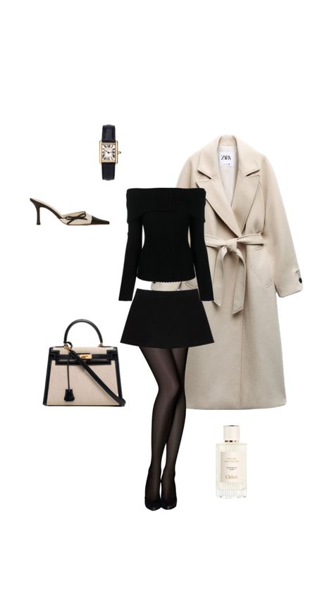 Classy chic fall girl outfit Rich New York Aesthetic Outfits, Classy And Chic Aesthetic, Classy College Outfits Winter, Feminine Old Money Outfits, Upper East Side Aesthetic Outfits, Old Money Chic Outfits, Smart Chic Outfit Women, Nyc Dinner Outfit Winter, Glamour Aesthetic Outfit