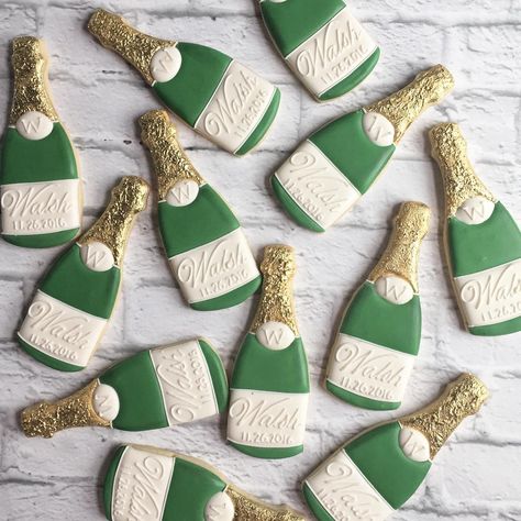 Cheers!  #champagnebottle #champagne #decoratedcookies #customcookies #cookieart #sugar #dessert #foodie #wedding Cheers Champagne, Winter Sangria, Wedding Shower Cookies, Foodie Wedding, Wine Cookies, Engagement Cookies, Champagne Birthday, New Years Cookies, White Chocolate Mousse